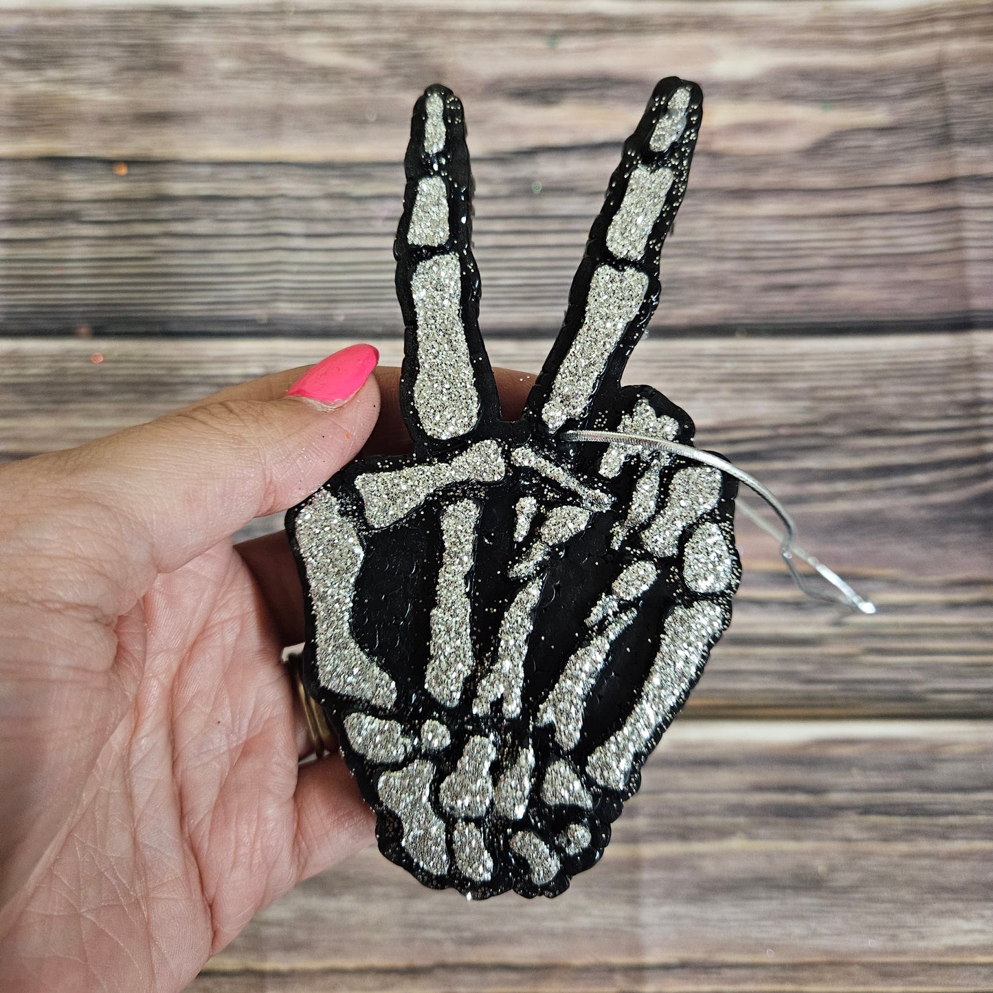 Skeleton Peace Sign